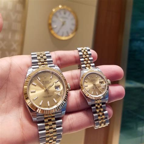 rolex his and hers|matching his and hers watches.